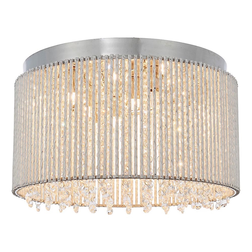 Endon 81980 - Plafonnier en cristal GALINA 10xG9/25W/230V chrome mat