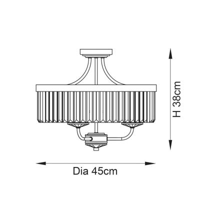 Endon 90264 - Lustre plafonnier CHESTERFIELD 3xE14/6W/230V chrome brillant