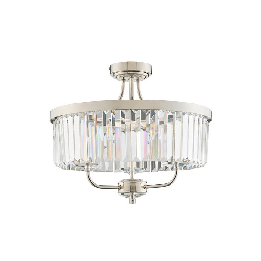 Endon 90264 - Opbouwkroonluchter CHESTERFIELD 3xE14/6W/230V Ø 45 cm glanzend chroom