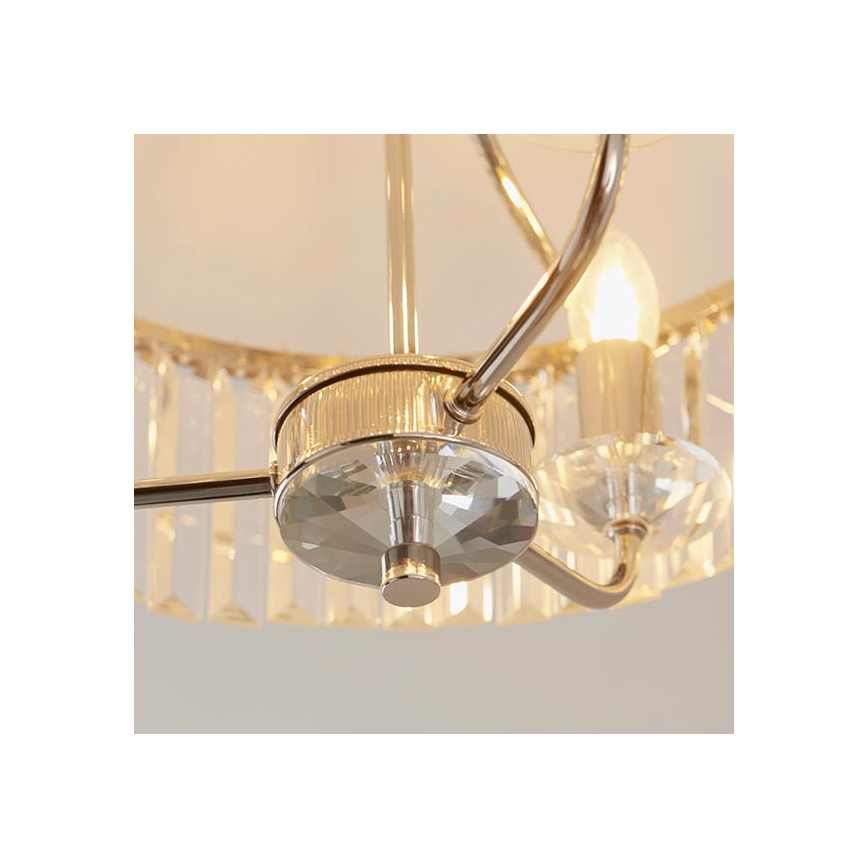 Endon 90264 - Opbouwkroonluchter CHESTERFIELD 3xE14/6W/230V Ø 45 cm glanzend chroom