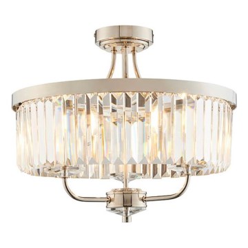 Endon 90264 - Plafonnier CHESTERFIELD 3xE14/6W/230V, Ø 45 cm, chrome brillant