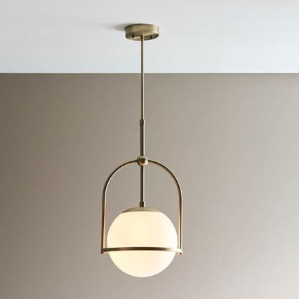 Endon 90844 - Hanglamp ONTARIO met staaf 1xE27/10W/230V messing