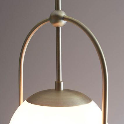 Endon 90844 - Hanglamp ONTARIO met staaf 1xE27/10W/230V messing