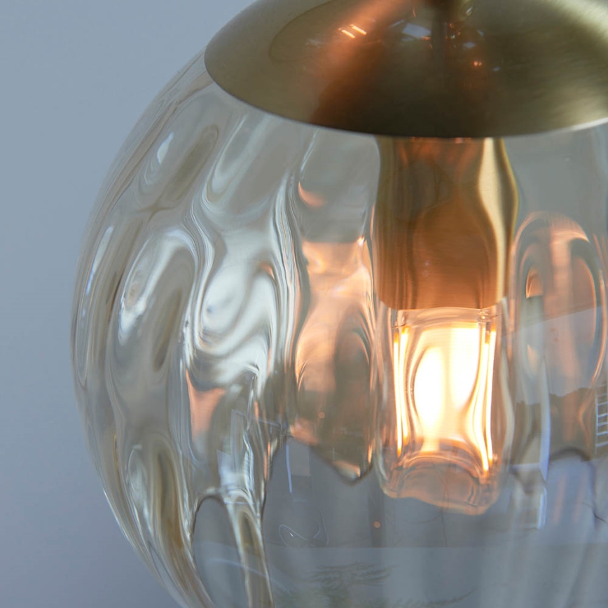 Endon 91971 - Suspension sur câble DIMPLE 3xE14/7W/230V doré/beige fumé