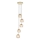 Endon 91972 - Kroonluchter aan kabel DIMPLE 5xE14/7W/230V goud/rookbeige