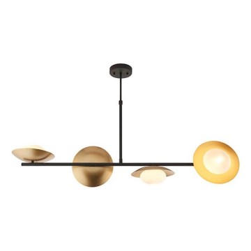 Endon 92036 - Hanglamp met kabel RUFFLE 4xG9/3W/230V messing/zwart
