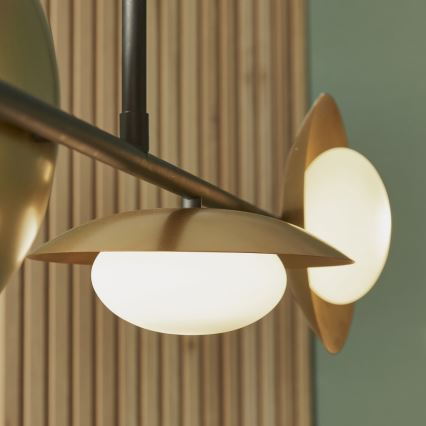 Endon 92036 - Hanglamp met kabel RUFFLE 4xG9/3W/230V messing/zwart