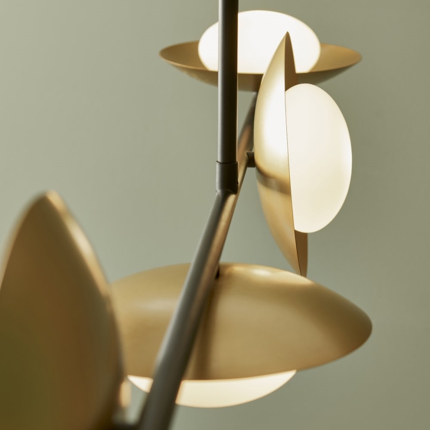 Endon 92036 - Hanglamp met kabel RUFFLE 4xG9/3W/230V messing/zwart