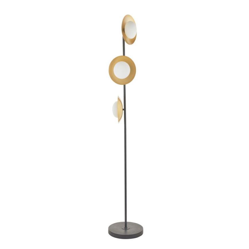 Endon 92039 - Lampadaire RUFFLE 3xG9/3W/230V noir/doré