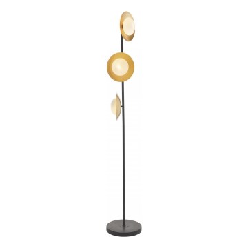 Endon 92039 - Staande Lamp RUFFLE 3xG9/3W/230V zwart/goud
