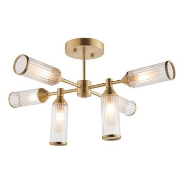 Endon 92213 - Lustre sur tige 6xG9/3W/230V laiton