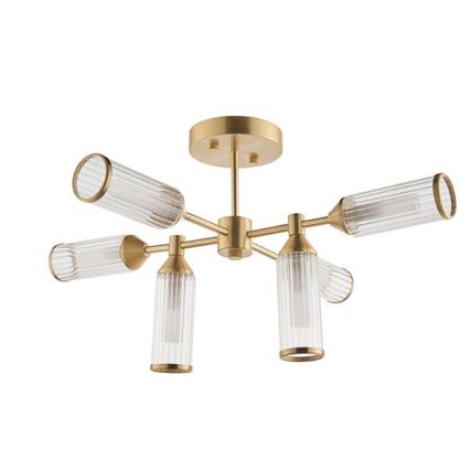 Endon 92213 - Lustre sur tige TOUR 6xG9/3W/230V laiton