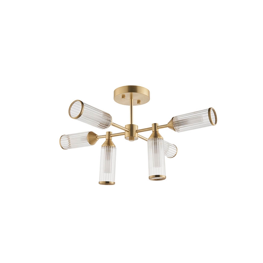 Endon 92213 - Lustre sur tige TOUR 6xG9/3W/230V laiton