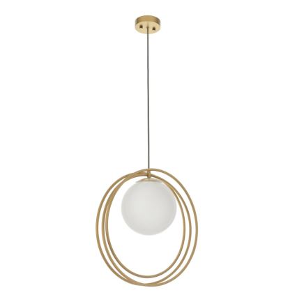 Endon 92488 - Suspension sur câble EMILIO 1xE27/10W/230V doré/blanc