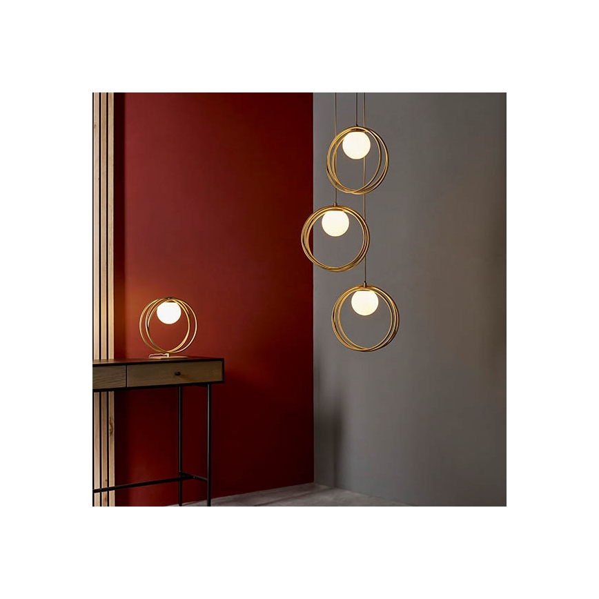 Endon 92491 - Lampe de table EMILIO 1xG9/3W/230V dorée/blanche