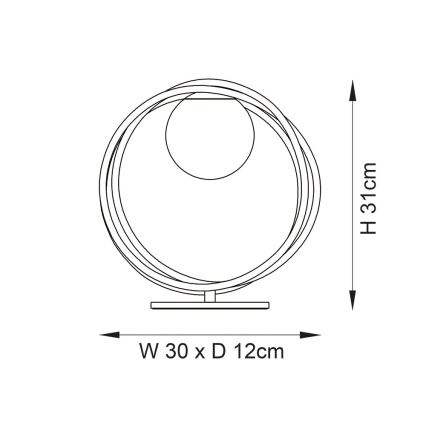 Endon 92491 - Tafellamp EMILIO 1xG9/3W/230V goud/wit