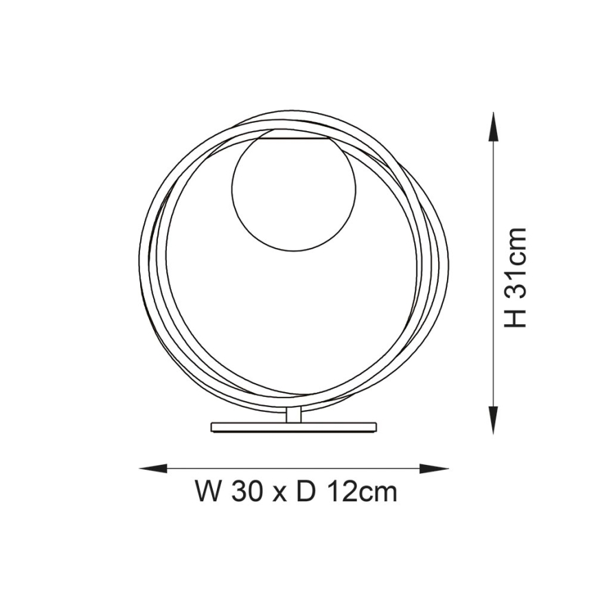 Endon 92491 - Tafellamp EMILIO 1xG9/3W/230V goud/wit