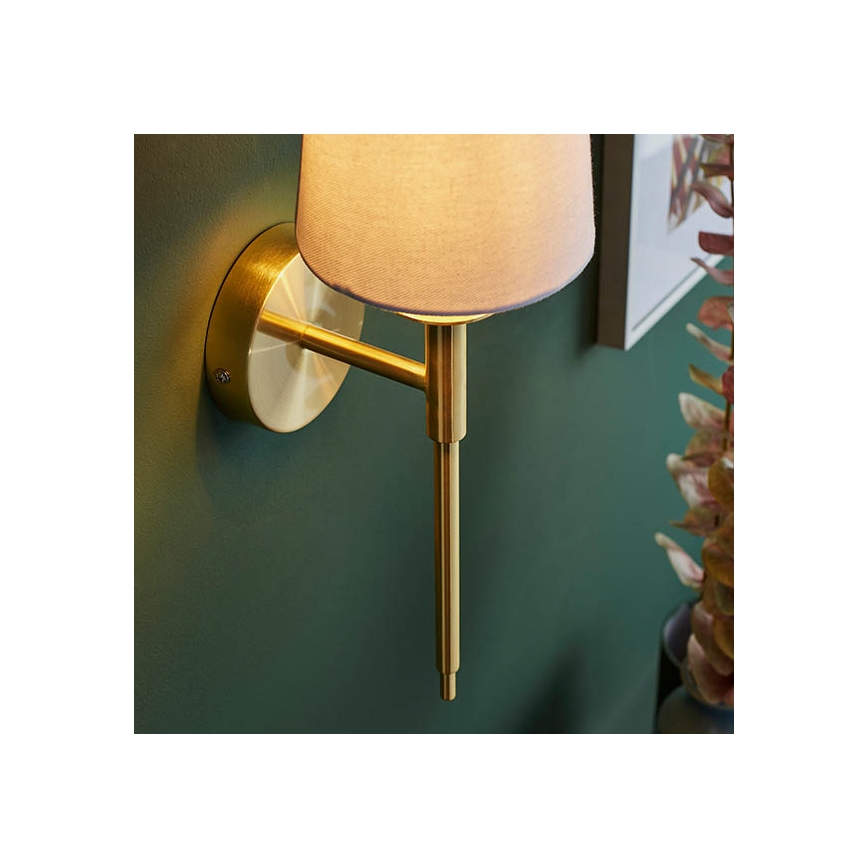 Endon 92955 - Wandlamp 1xE14/6W/230V wit/goud