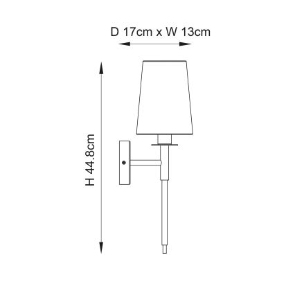 Endon 92955 - Wandlamp 1xE14/6W/230V wit/goud