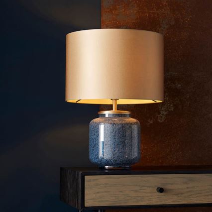 Endon 93067 - Lampe de table ZINNIA 1xE27/10W/230V bleu/doré