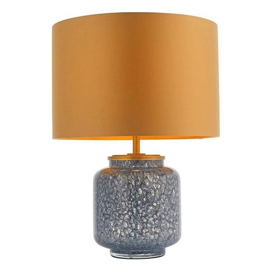 Endon 93067 - Tafellamp ZINNIA 1xE27/10W/230V blauw/goud