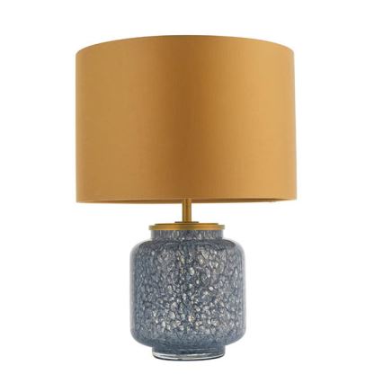 Endon 93067 - Tafellamp ZINNIA 1xE27/10W/230V blauw/goud