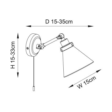 Endon 93854 - Badkamer wandspot FARADAY 1xG9/3W/230V IP44 goud