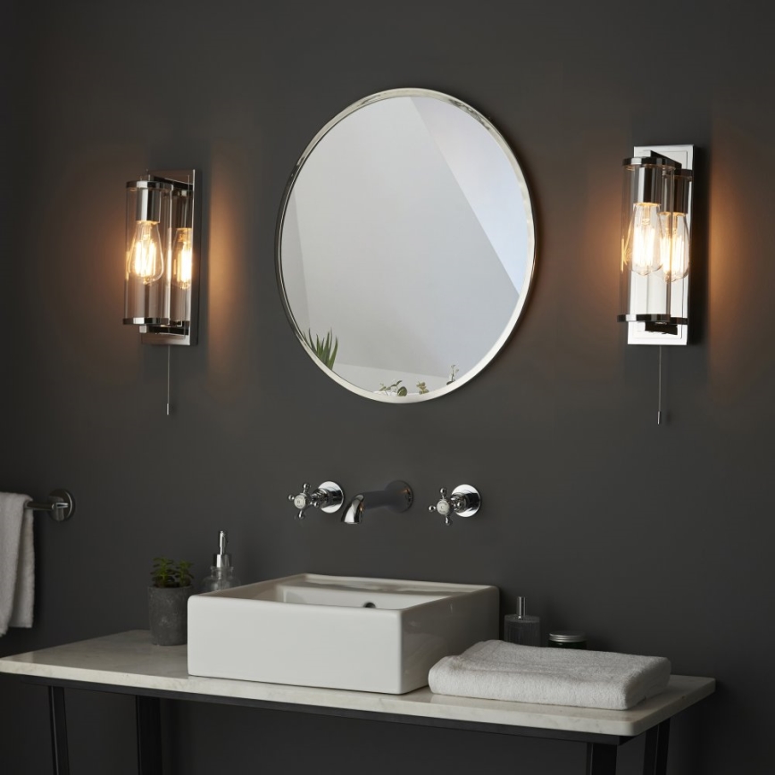 Endon 94074 - Badkamer wandlamp TAYLOR 1xE27/10W/230V IP44 glanzend chroom