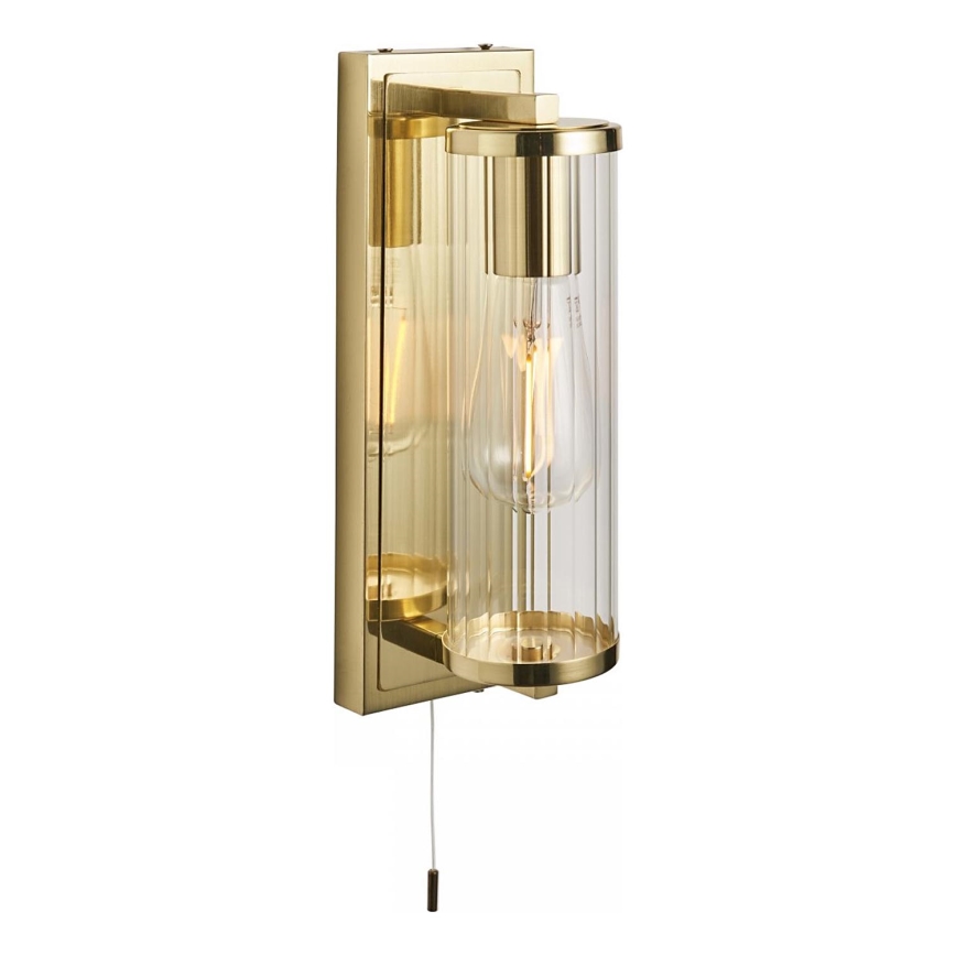 Endon 94075 - Badkamer wandlamp TAYLOR 1xE27/10W/230V IP44 goud