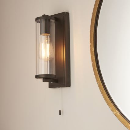 Endon 94077 - Applique murale salle de bain TAYLOR 1xE27/10W/230V IP44 marron