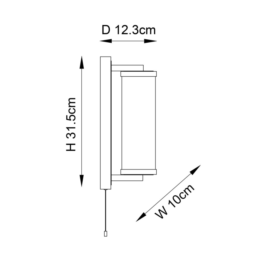 Endon 94077 - Applique murale salle de bain TAYLOR 1xE27/10W/230V IP44 marron