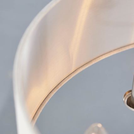Endon 94357 - Kroonluchter aan ketting HIGHCLERE 6xE14/40W/230V Ø 55 cm beige/mat chroom