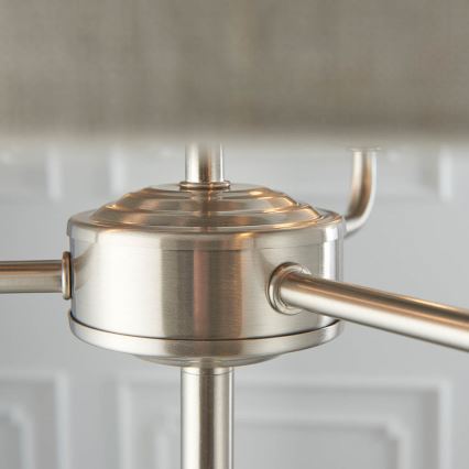 Endon 94359 - Staande Lamp HIGHCLERE 3xE14/40W/230V beige/glanzend chroom diameter 47 cm