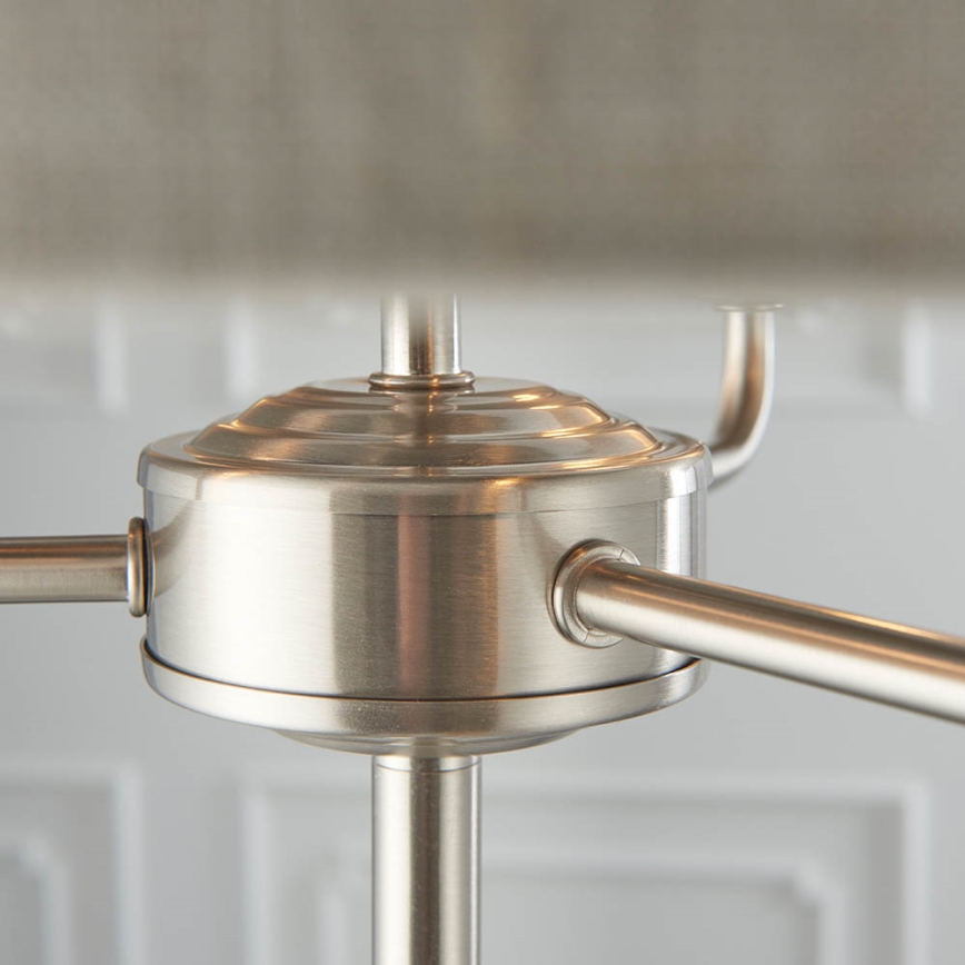 Endon 94359 - Staande Lamp HIGHCLERE 3xE14/40W/230V beige/glanzend chroom diameter 47 cm
