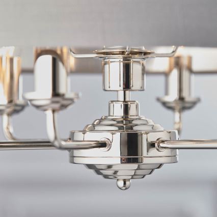 Endon 94373 - Suspension chaîne HIGHCLERE 6xE14/40W/230V gris/chrome brillant