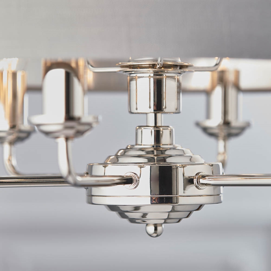 Endon 94373 - Suspension chaîne HIGHCLERE 6xE14/40W/230V gris/chrome brillant