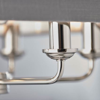 Endon 94373 - Suspension chaîne HIGHCLERE 6xE14/40W/230V gris/chrome brillant