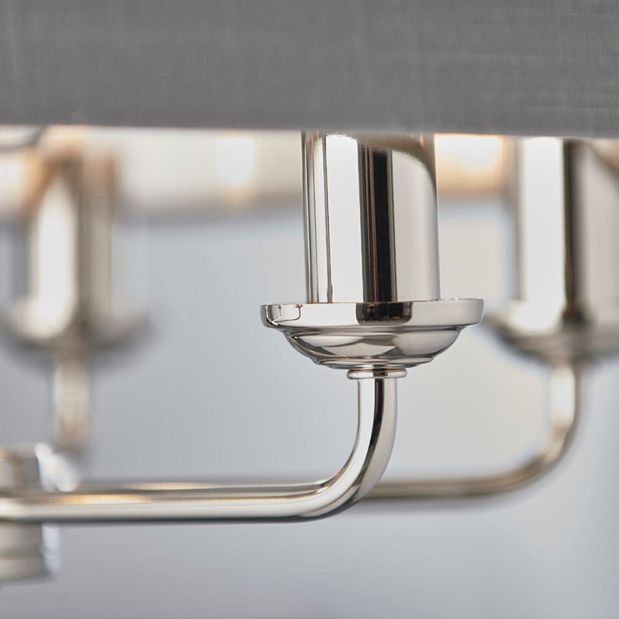 Endon 94373 - Suspension chaîne HIGHCLERE 6xE14/40W/230V gris/chrome brillant