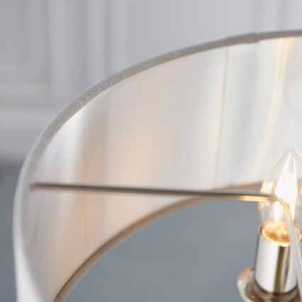 Endon 94377 - Hanglamp aan een ketting HIGHCLERE 3xE14/40W/230V grijs/glanzend chroom