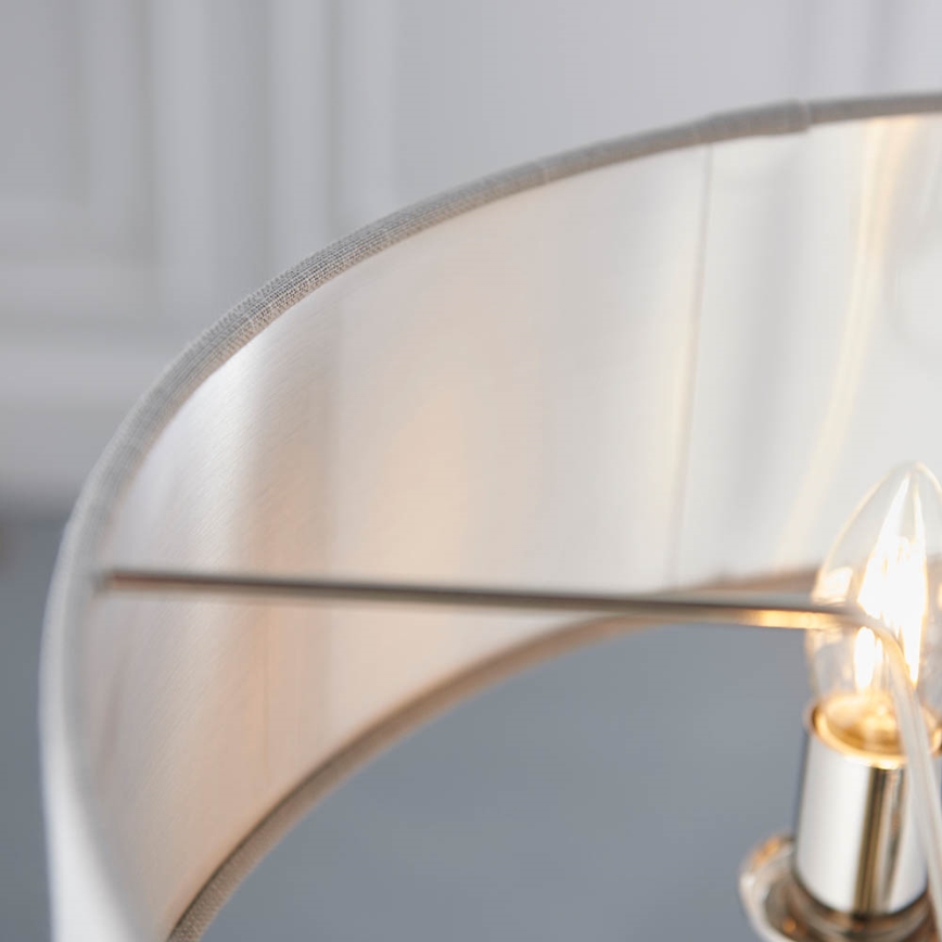 Endon 94377 - Hanglamp aan een ketting HIGHCLERE 3xE14/40W/230V grijs/glanzend chroom