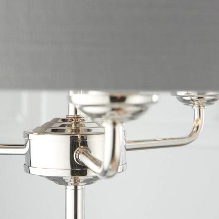Endon 94378 - Staande Lamp HIGHCLERE 1xE14/40W/230V grijs/glanzend chroom