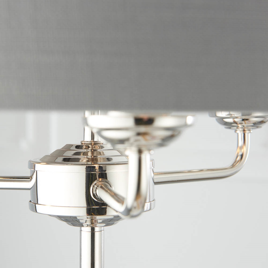 Endon 94378 - Staande Lamp HIGHCLERE 1xE14/40W/230V grijs/glanzend chroom