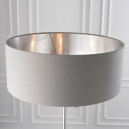 Endon 94378 - Staande Lamp HIGHCLERE 1xE14/40W/230V grijs/glanzend chroom