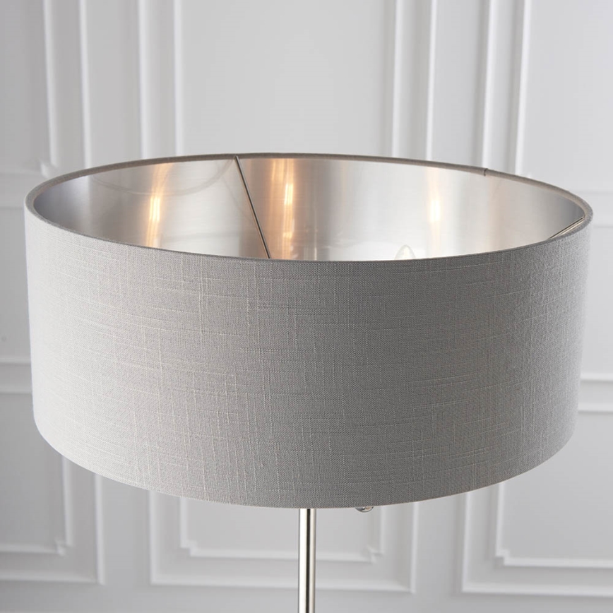 Endon 94378 - Staande Lamp HIGHCLERE 1xE14/40W/230V grijs/glanzend chroom