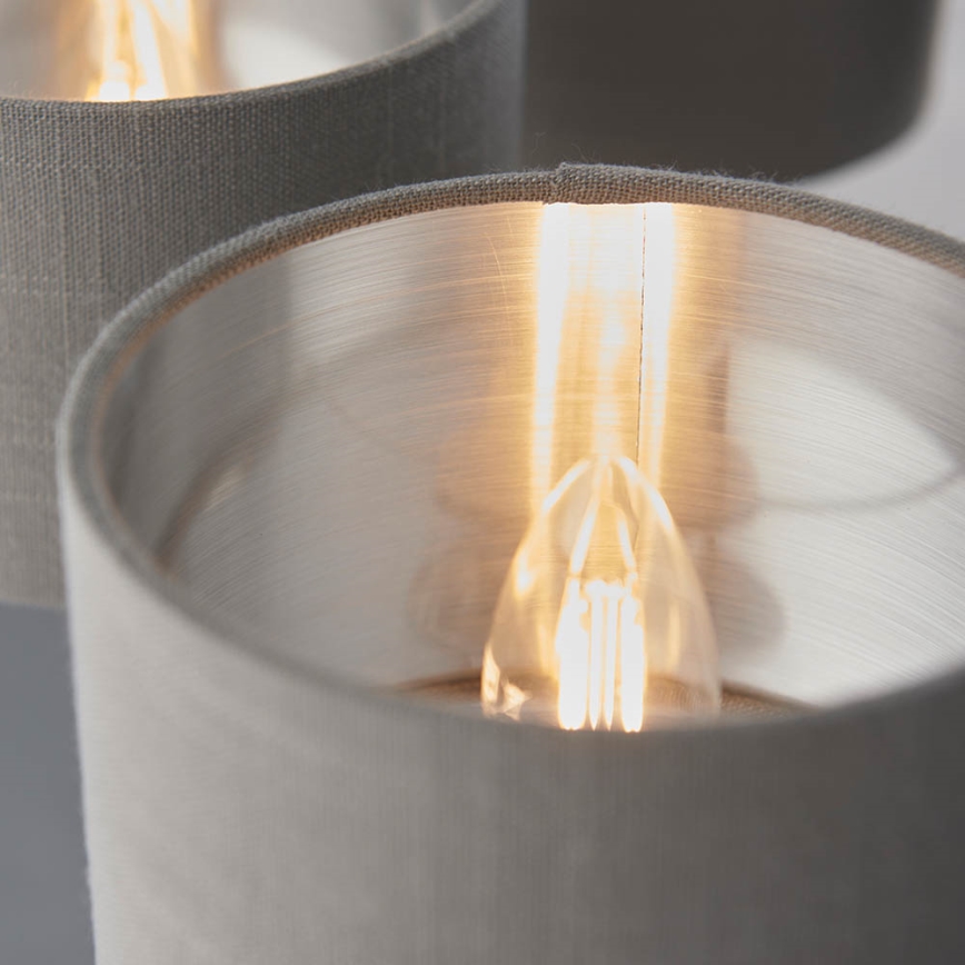 Endon 94381 - Hanglamp aan een ketting HIGHCLERE 6xE14/28W/230V grijs/glanzend chroom