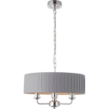 Endon 94394 - Hanglamp aan een ketting HIGHCLERE 3xE14/40W/230V donker/glanzend chroom