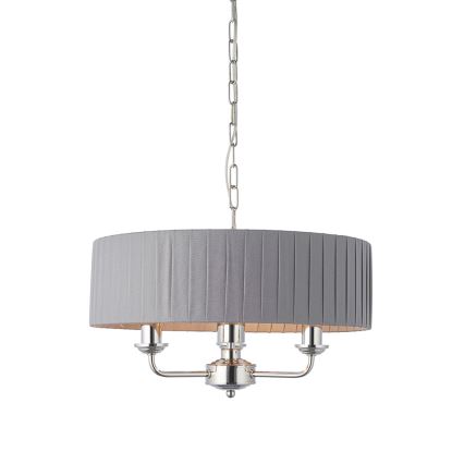 Endon 94394 - Hanglamp aan een ketting HIGHCLERE 3xE14/40W/230V donker/glanzend chroom