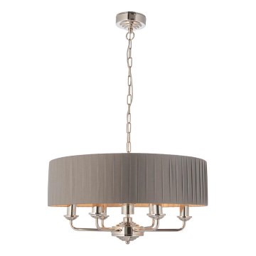 Endon 94397 - Suspension chaîne HIGHCLERE 6xE14/40W/230V gris/chrome brillant