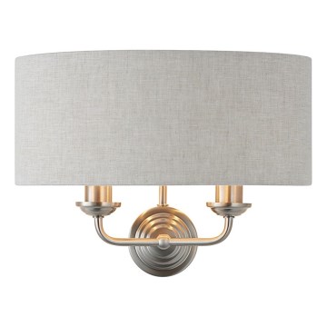 Endon 94403 - Applique murale HIGHCLERE 2xE14/40W/230V gris/chrome mat
