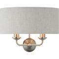 Endon 94403 - Wandlamp HIGHCLERE 2xE14/40W/230V grijs/mat chroom
